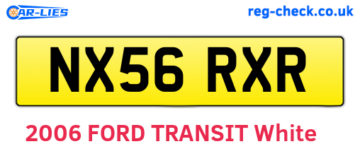 NX56RXR are the vehicle registration plates.