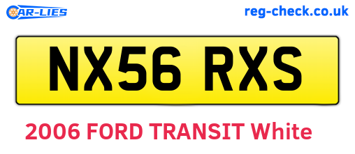 NX56RXS are the vehicle registration plates.