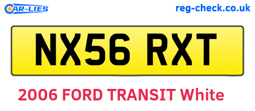 NX56RXT are the vehicle registration plates.