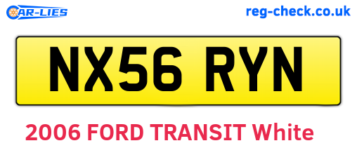 NX56RYN are the vehicle registration plates.