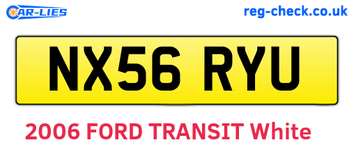 NX56RYU are the vehicle registration plates.