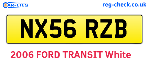NX56RZB are the vehicle registration plates.