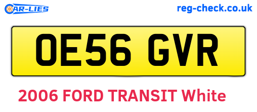 OE56GVR are the vehicle registration plates.