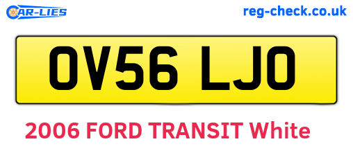 OV56LJO are the vehicle registration plates.