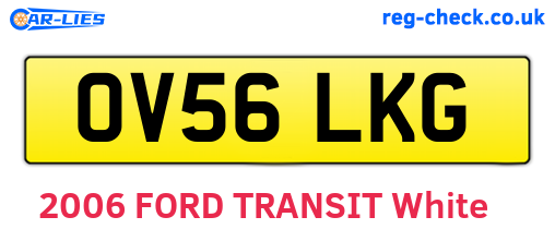 OV56LKG are the vehicle registration plates.