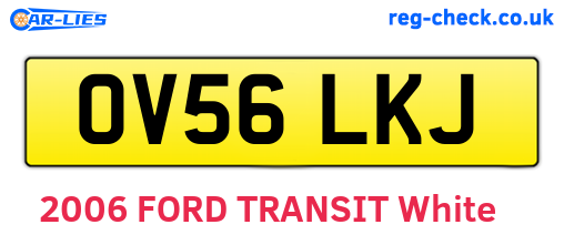OV56LKJ are the vehicle registration plates.