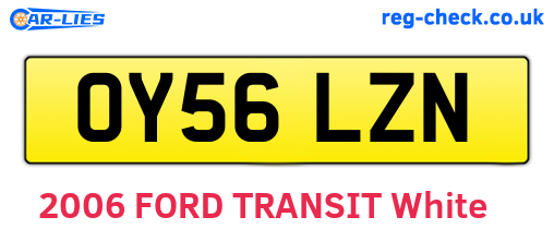 OY56LZN are the vehicle registration plates.