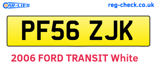 PF56ZJK are the vehicle registration plates.