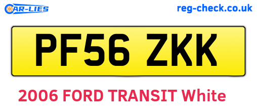 PF56ZKK are the vehicle registration plates.