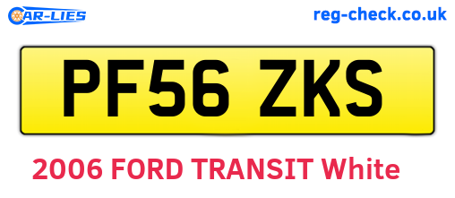 PF56ZKS are the vehicle registration plates.