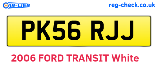 PK56RJJ are the vehicle registration plates.