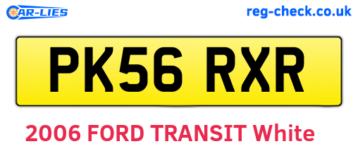 PK56RXR are the vehicle registration plates.