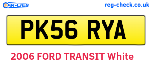PK56RYA are the vehicle registration plates.