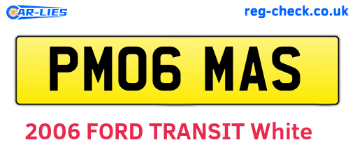 PM06MAS are the vehicle registration plates.