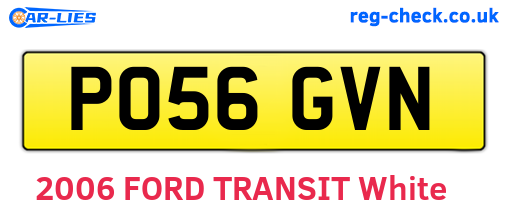 PO56GVN are the vehicle registration plates.