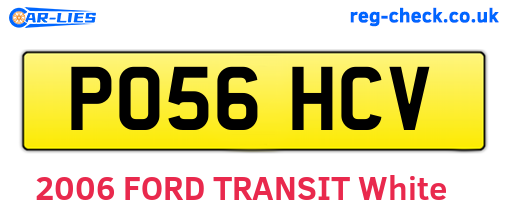 PO56HCV are the vehicle registration plates.