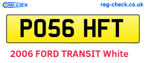 PO56HFT are the vehicle registration plates.