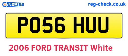 PO56HUU are the vehicle registration plates.