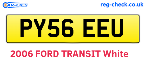 PY56EEU are the vehicle registration plates.