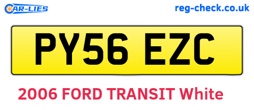 PY56EZC are the vehicle registration plates.