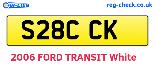 S28CCK are the vehicle registration plates.