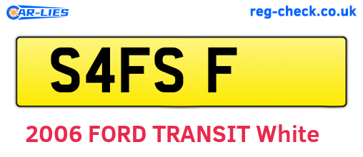 S4FSF are the vehicle registration plates.