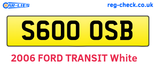 S600OSB are the vehicle registration plates.