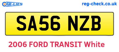 SA56NZB are the vehicle registration plates.