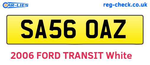SA56OAZ are the vehicle registration plates.