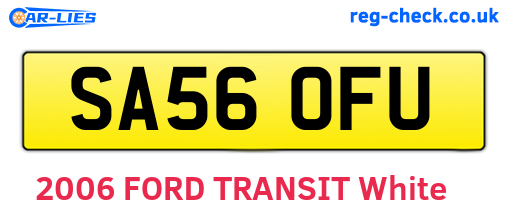 SA56OFU are the vehicle registration plates.