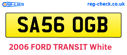 SA56OGB are the vehicle registration plates.
