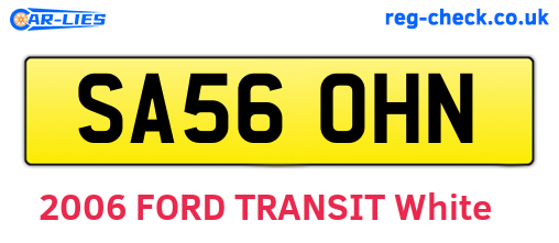 SA56OHN are the vehicle registration plates.