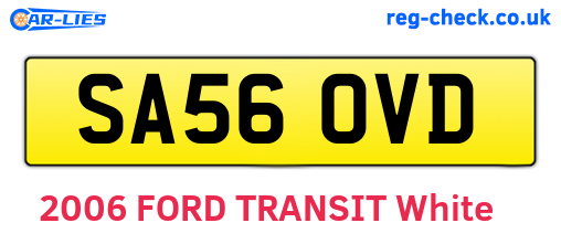 SA56OVD are the vehicle registration plates.