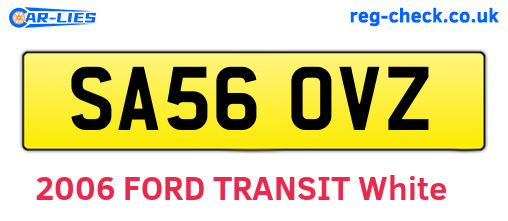SA56OVZ are the vehicle registration plates.