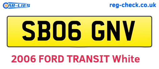 SB06GNV are the vehicle registration plates.