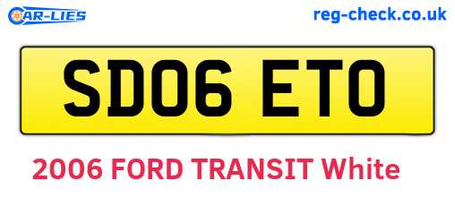 SD06ETO are the vehicle registration plates.