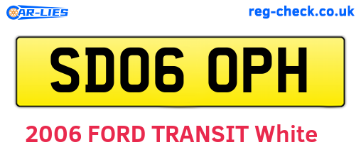 SD06OPH are the vehicle registration plates.