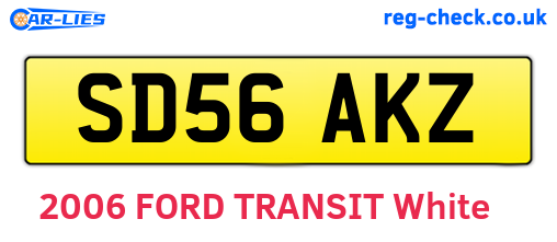 SD56AKZ are the vehicle registration plates.