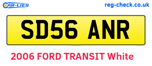 SD56ANR are the vehicle registration plates.