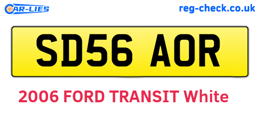 SD56AOR are the vehicle registration plates.
