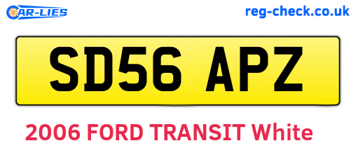 SD56APZ are the vehicle registration plates.
