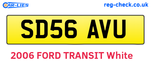 SD56AVU are the vehicle registration plates.