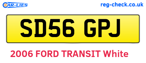 SD56GPJ are the vehicle registration plates.