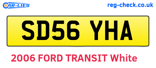SD56YHA are the vehicle registration plates.