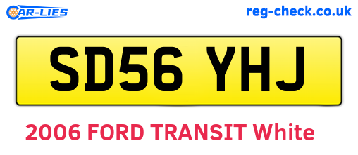 SD56YHJ are the vehicle registration plates.