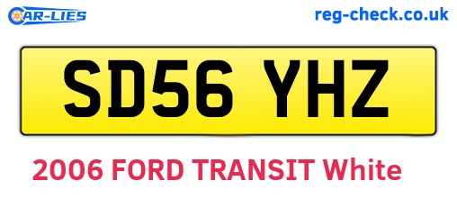 SD56YHZ are the vehicle registration plates.