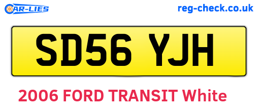 SD56YJH are the vehicle registration plates.