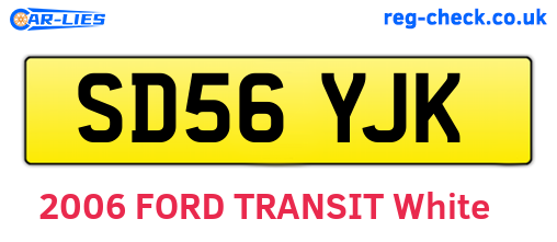 SD56YJK are the vehicle registration plates.