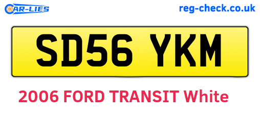 SD56YKM are the vehicle registration plates.
