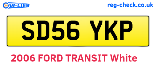 SD56YKP are the vehicle registration plates.